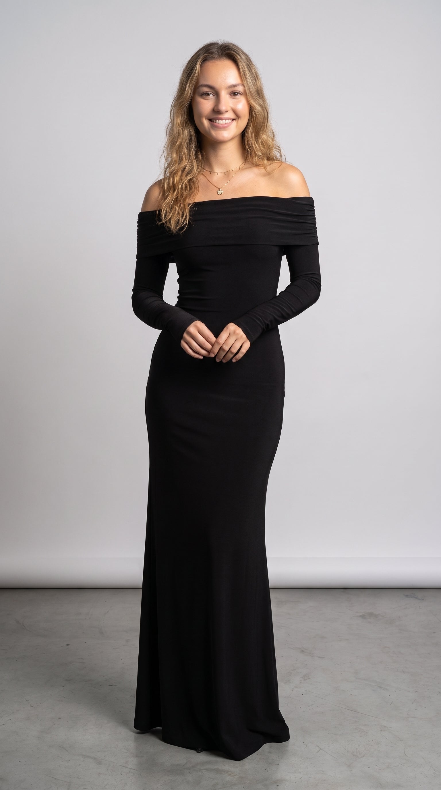Elegant Off-Shoulder Maxi Dress
